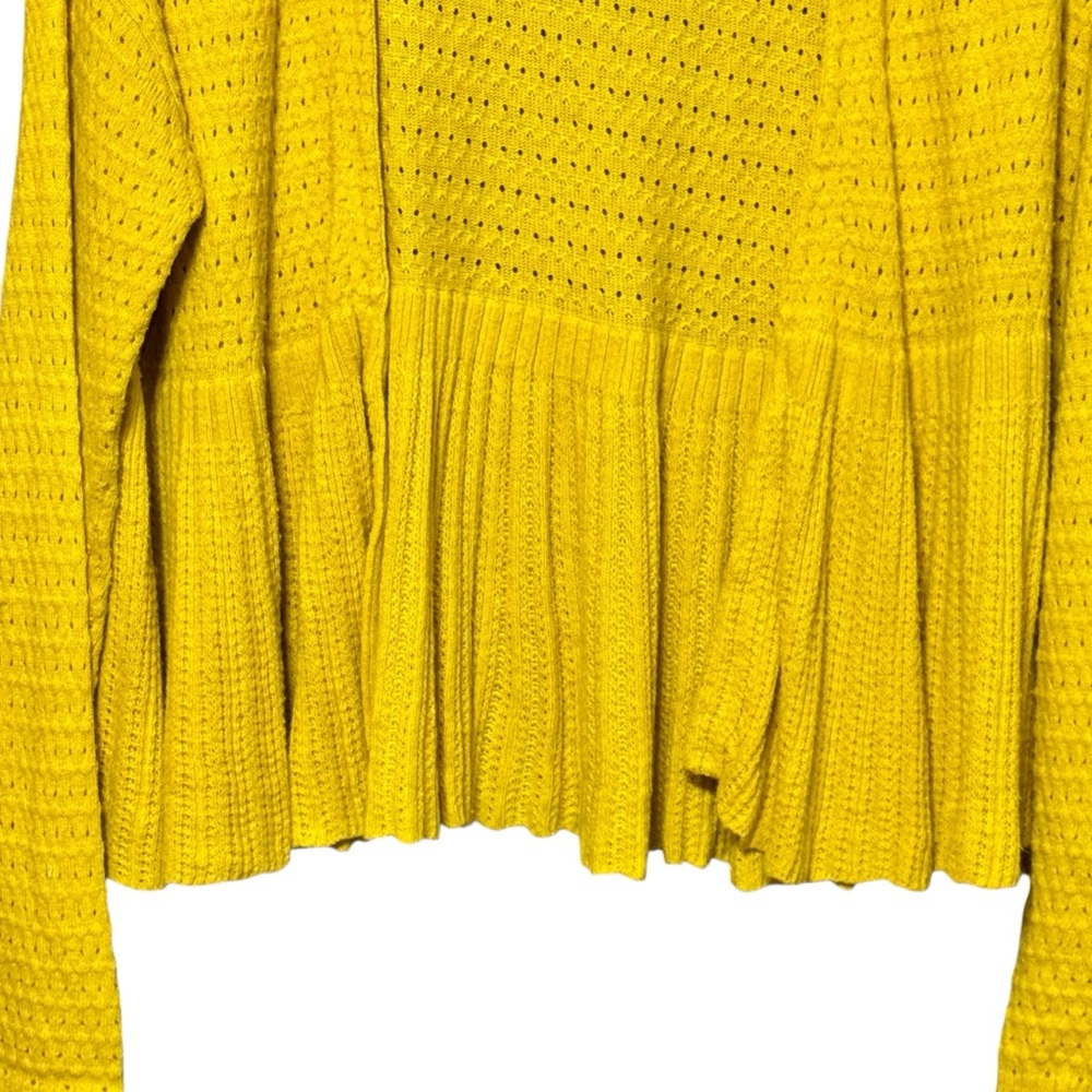 Anthropologie Bright Yellow Knit Cardigan - Picture 4 of 11